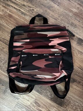 Lesportsac Mini Pink Camo Backpack